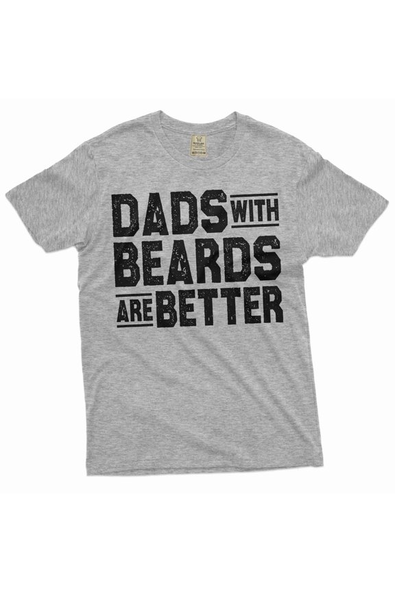 Men's Father's day Funny T-shirt Dads with beards dad grandpa papa tee shirt fathers day tee shirt (Small Grey)