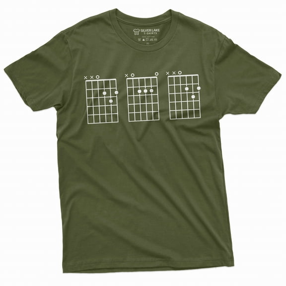 Men's Father's day Guitar player dad T-shirt Guitarist tee shirt guitar chords Dad tee shirt