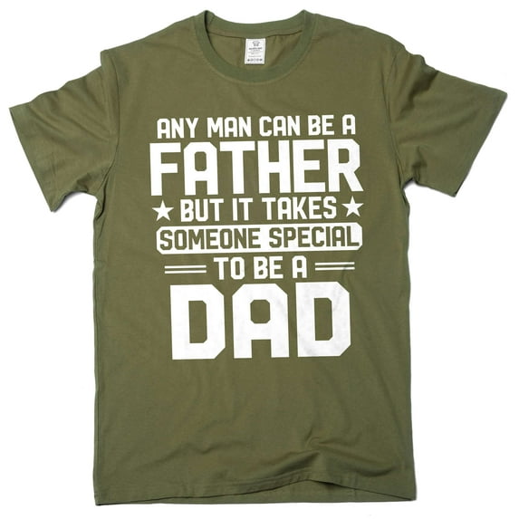 Men's Father's day T-shirt Dad gifts Birthday gift men's papa daddy dad tee shirt special dad tee (Large Military Green)