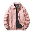 thumbnail image 1 of Men's Faux Leather Jacket Motorcycle Biker Jackets Vintage Leather Outwear Casual Zip-Up Loose Bomber Coat, 1 of 5