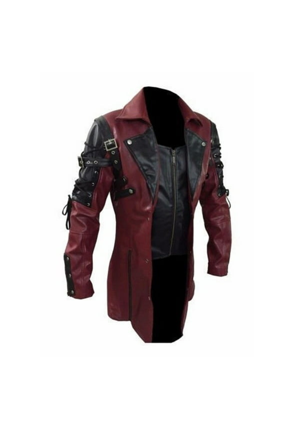 Men's Faux Leather Jacket Motorcycle Jacket Waterproof Windproof PU Moto Vintage Bomber Jackets Mens Leather Jacket Biker Motorcycle Long Sleeve Coat