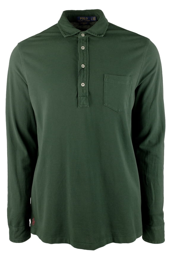 Men's Featherweight Mesh Long Sleeve Polo Shirt-G-XX-Large