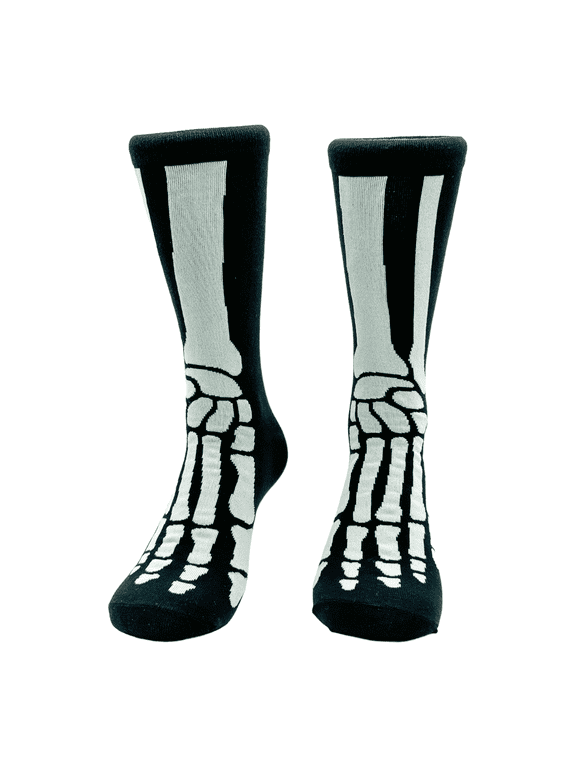 Men's Feet Bones Socks Funny Spooky Skeleton Bone Joke Footwear