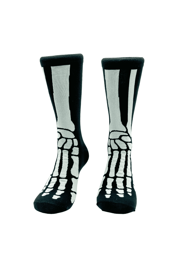 Men's Feet Bones Socks Funny Spooky Skeleton Bone Joke Footwear