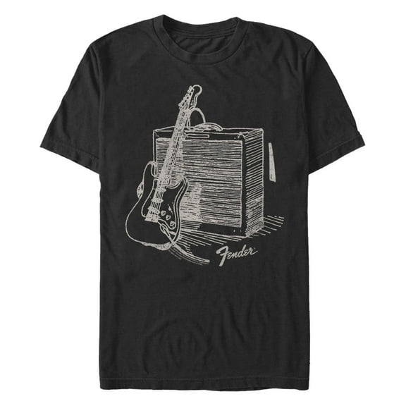 Men's Fender Amplifier Sketch  Graphic T-Shirt
