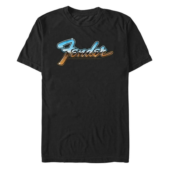 Men's Fender Chrome Logo Graphic Tee Black Medium