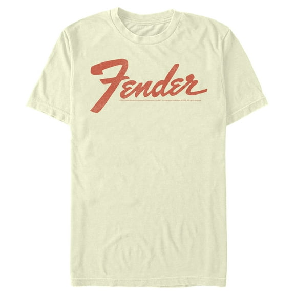 Men's Fender Classic Logo  Graphic Tee Beige X Large