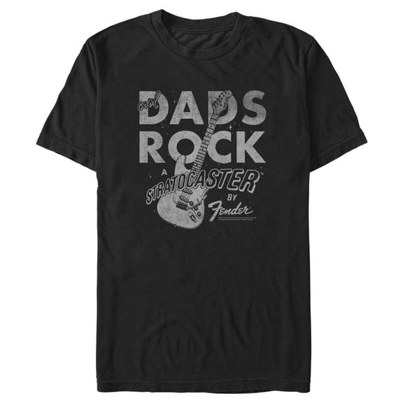 Men's Fender Cool Dads Rock a Stratocaster Graphic Tee Black 3X Large