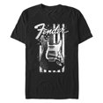 thumbnail image 1 of Men's Fender Distressed Black and White Flag  Graphic T-Shirt, 1 of 5
