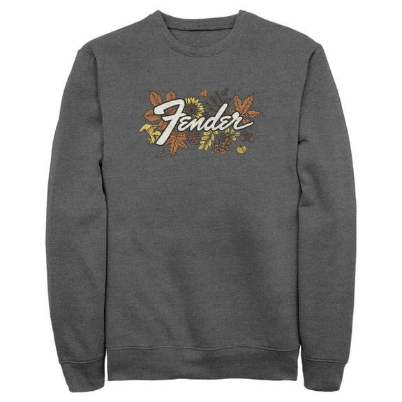 Men's Fender Fall Leaves Logo Sweatshirt Charcoal Heather 2X Large