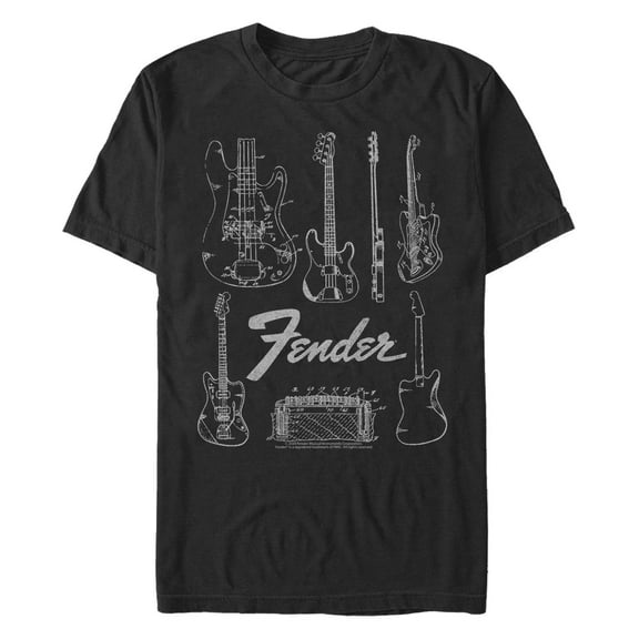 Men's Fender Guitar Chart  Graphic T-Shirt