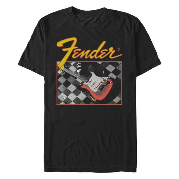 Men's Fender Guitar Repeat Distressed  Graphic T-Shirt