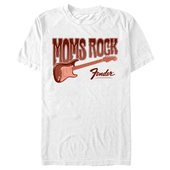 Men's Fender Moms Rock Logo  Graphic Tee White 2X Large