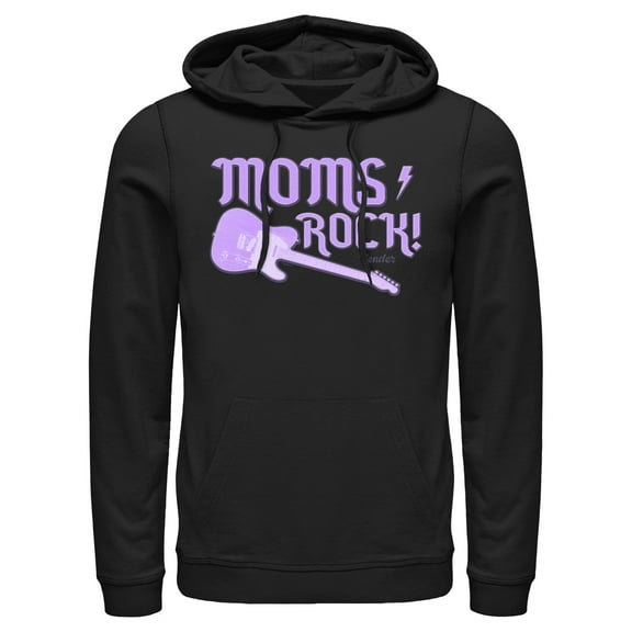 Men's Fender Moms Rock Purple Guitar Pull Over Hoodie Black 2X Large