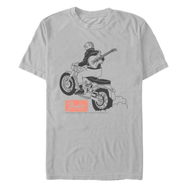Men's Fender Motorcycle Cartoon  Graphic T-Shirt