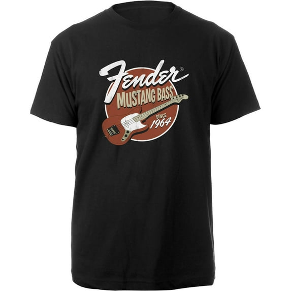Men's Fender Mustang Bass Slim Fit T-shirt XX-Large Black