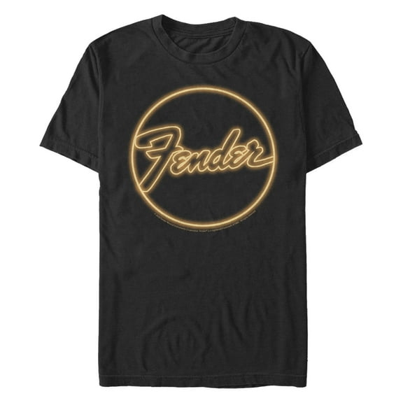 Men's Fender Neon Logo Graphic Tee Black X Large