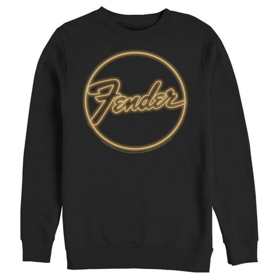 Men's Fender Neon Logo Sweatshirt Black 3X Large