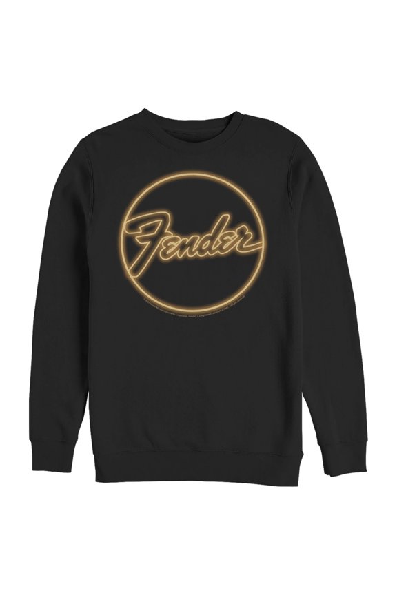 Men's Fender Neon Logo Sweatshirt Black Medium