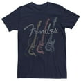 thumbnail image 1 of Men's Fender Stacked Guitar Faded Logo Graphic Tee Color: Navy Size: XS, 1 of 2