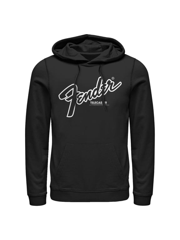 Men's Fender Telecaster Logo Pull Over Hoodie Black 3X Large