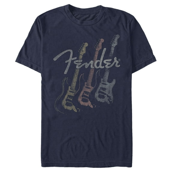Men's Fender Triple Fret Logo Graphic Tee Navy Blue Small