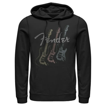 Men's Fender Triple Fret Logo  Pull Over Hoodie Black 2X Large