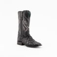 thumbnail image 1 of Men's Ferrini Bronco Pirarucu Print Boots Handcrafted Black, 1 of 6