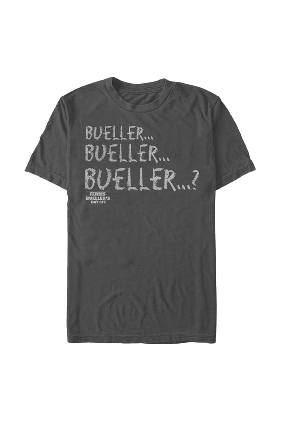 Men's Ferris Bueller's Day Off Chalk Call Graphic Tee Charcoal X Large