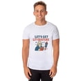 thumbnail image 1 of Men's Festive 4th of July T-Shirt "Let's Get Lit-erature" America Patriotic Graphic Print Funny Short-Sleeve Tee, 1 of 5