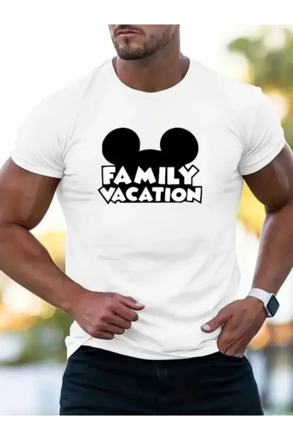 Men's Festive Christmas T-Shirt - 100% Cotton, Holiday Graphic Tee with Fun Print, Perfect for Family Gatherings & Celebrations - Great Gift for Dad or Brother