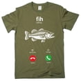thumbnail image 1 of Men's Fih Meme T-shirt Fishing Funny Joke Tee Shirt Humor Humorous Gifts Fisherman tee (XX-Large Military Green), 1 of 6