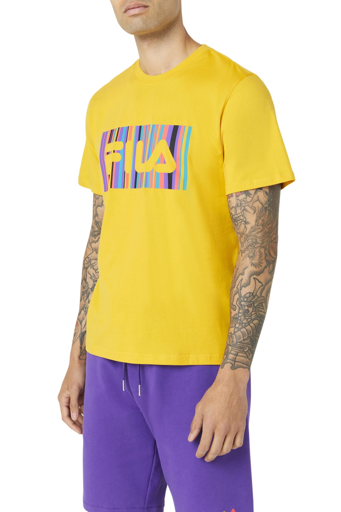 Yellow fila hotsell shirt men