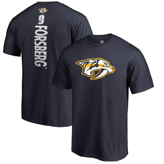 Men's Filip Forsberg Navy Nashville Predators Backer T-Shirt