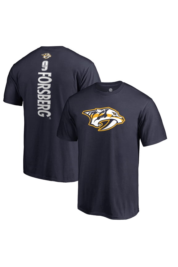 Men's Filip Forsberg Navy Nashville Predators Backer T-Shirt