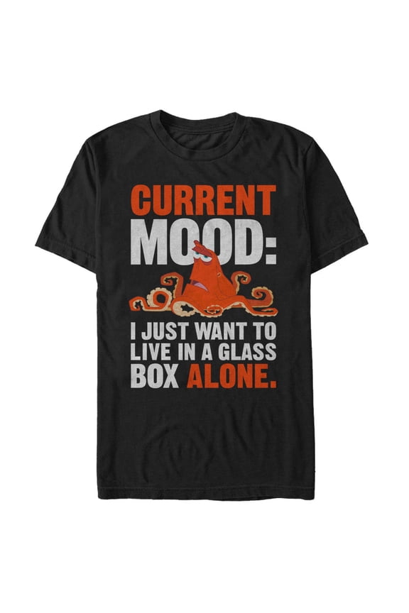 Men's Finding Dory Current Mood Hank Graphic Tee Black X Large