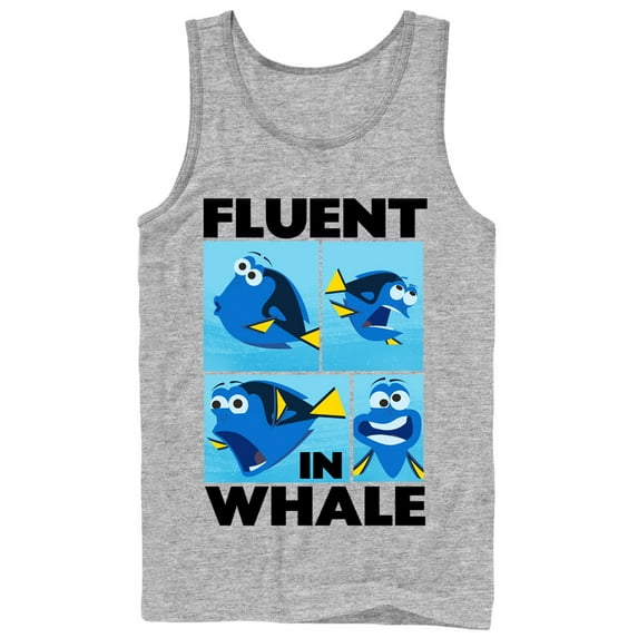Men's Finding Dory Fluent in Whale Tank Top Athletic Heather X Large