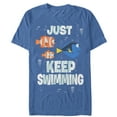thumbnail image 1 of Men's Finding Dory Just Keep Swimming  Graphic Tee Royal Blue Large, 1 of 5
