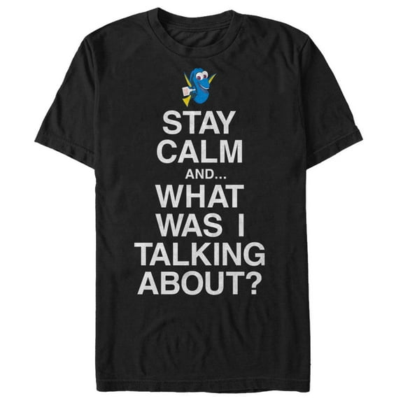 Men's Finding Dory What Was I Talking About Graphic Tee Black Medium