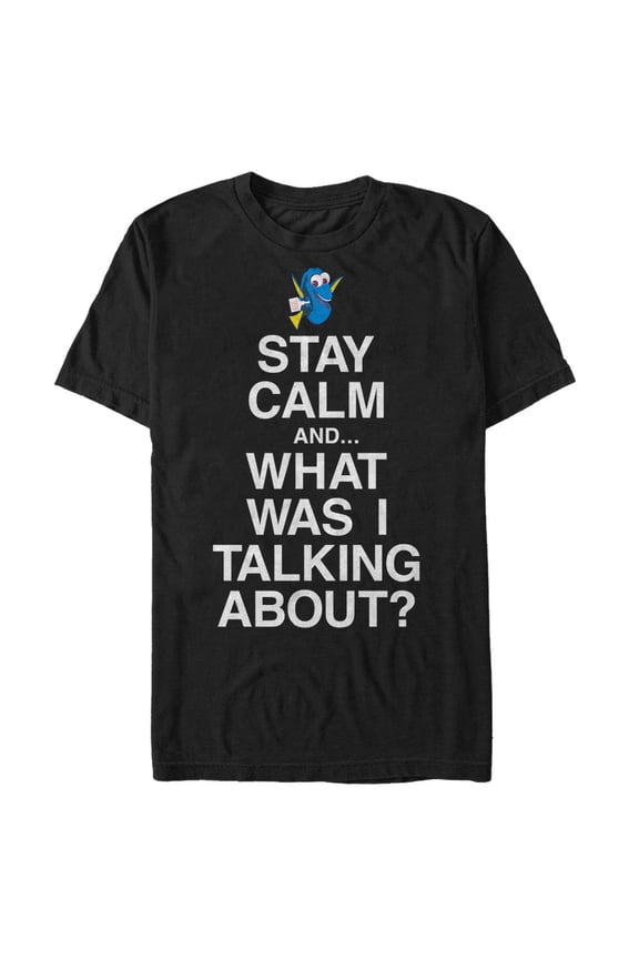 Men's Finding Dory What Was I Talking About Graphic Tee Black Medium