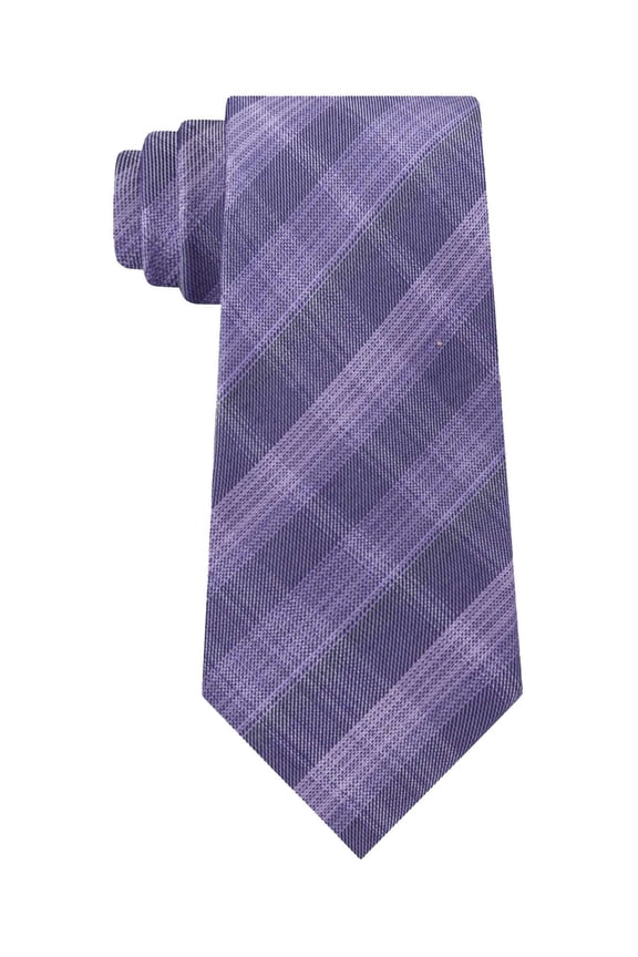 Men's Fineline Plaid Classic Neck Tie Silk Not Applicable