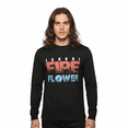 thumbnail image 1 of Men’s Fire Flower Heavyweight Long Sleeve T-Shirt – 100% Cotton Workwear Crew Neck, 1 of 3