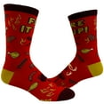 thumbnail image 1 of Men's Fire It Up Socks Funny Backyard Bar-B-Que Grilling Meat Graphic Novelty Footwear, 1 of 8