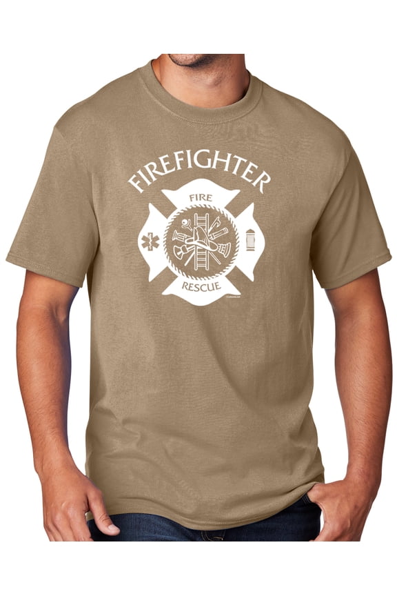 Men's Firefighter T-shirt, 6XL Sand