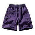 thumbnail image 1 of Men's Fishing Cargo Shorts with Multi Pockets 7" Inseam Summer Quick Dry Lightweight Utility Short Pants Elastic Waist Drawstring for Outdoor Sports & Hiking, 1 of 9