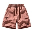 thumbnail image 1 of Men's Fishing Cargo Shorts with Multi Pockets 7" Inseam Summer Quick Dry Lightweight Utility Short Pants Elastic Waist Drawstring for Outdoor Sports & Hiking, 1 of 8