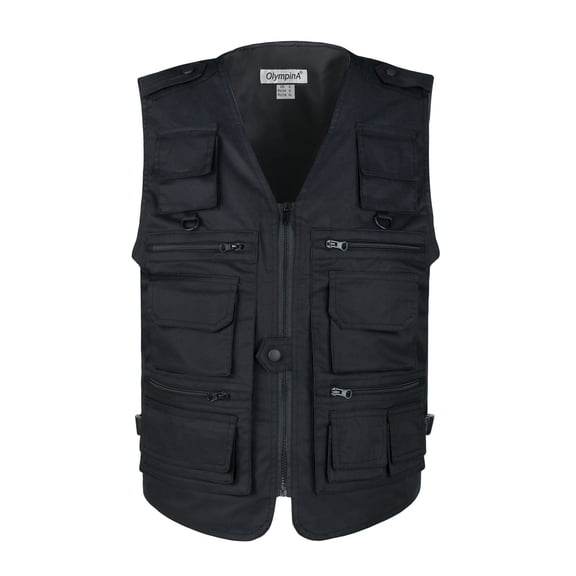 Men's Fishing Hunting Zipper Multi Pockets Work Utility Outdoors Travel Cargo Camo Vest