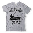 thumbnail image 1 of Men's Fishing Shirt Funny Fishing Tee Sorry I Missed Your Call Shirt Fishing Tees Fisherman Shirt (Small Grey), 1 of 6