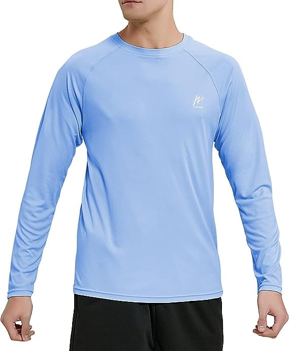 Men's Fishing Shirt Sun Protection Shirts UV SPF T-Shirts UPF 50+ Long ...