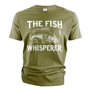 Mens Fishing T-shirt Funny Fishing whisperer Grandpa dad Husband Fathers day outdoors tee